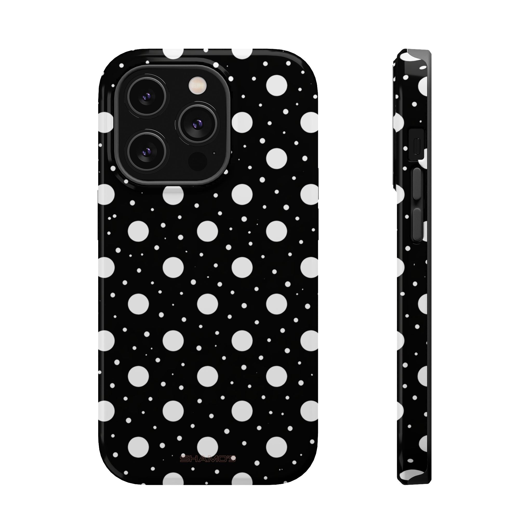 Polka Dot Impact-Resistant iPhone Case | MagSafe - iPhone 14 Pro / Glossy - Shamo's