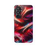 Abstract Red Wave Magnetic Impact-Resistant Phone Case | MagSafe