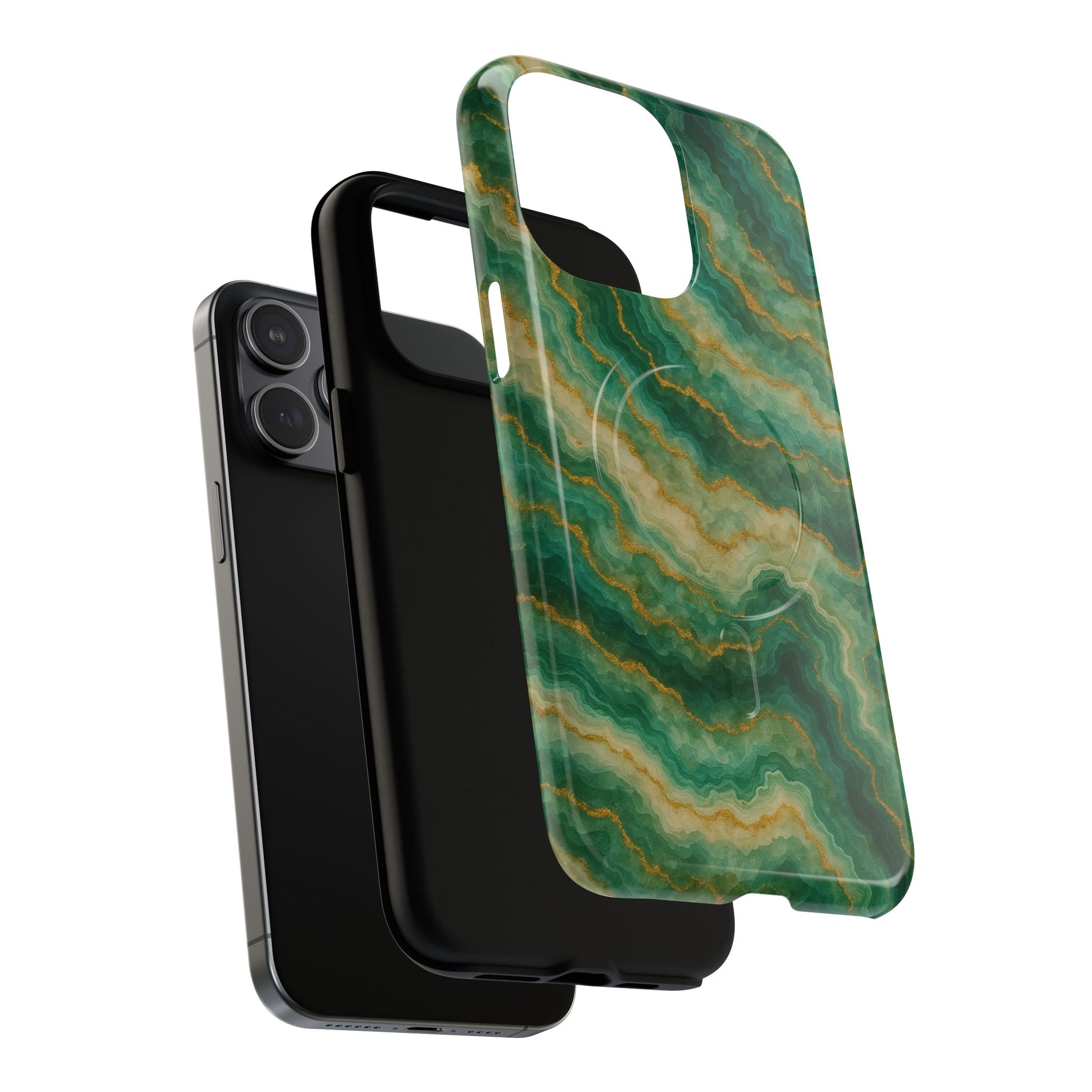 Green Marble iPhone Case with MagSafe - Shamo's