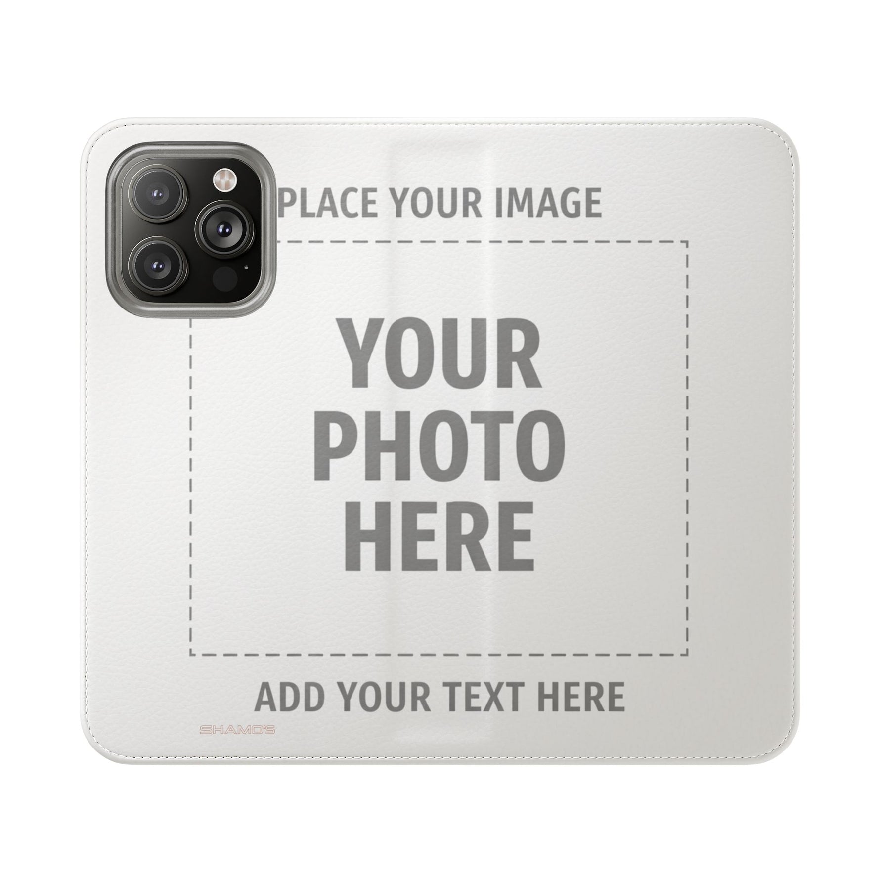 Personalized Flip Wallet Phone Case – Custom Photo & Text Wallet Cover