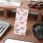 Phone Stand — Pink Ribbon Floral Mobile Display Stand