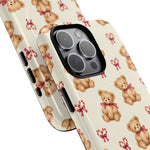 Coque iPhone Ourson des fêtes et sucres d’orge en forme de cœur avec MagSafe