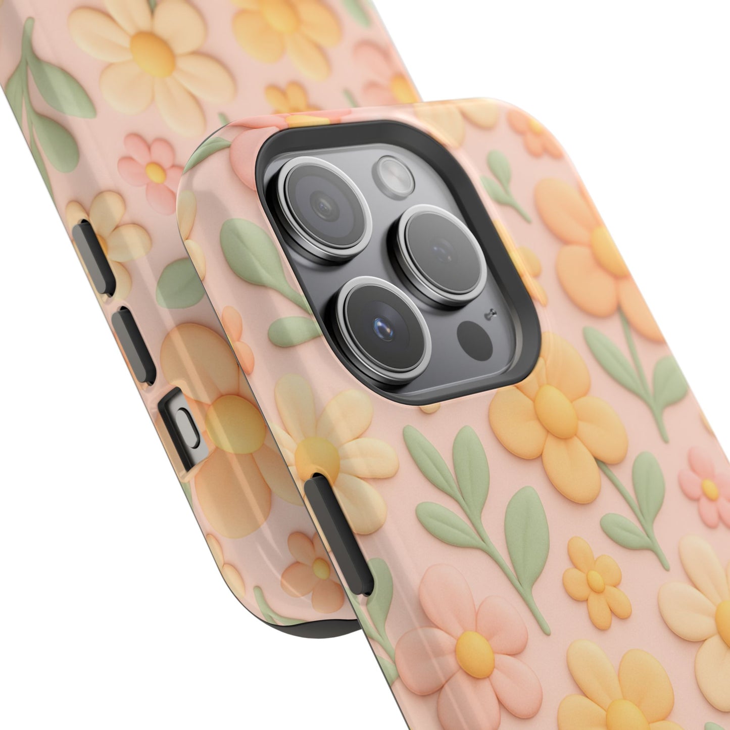 Vintage Floral 3D iPhone Case | MagSafe Compatible
