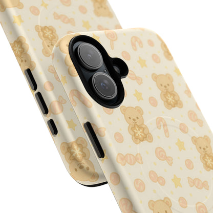 Cute Beige Teddy Bear iPhone Case with MagSafe