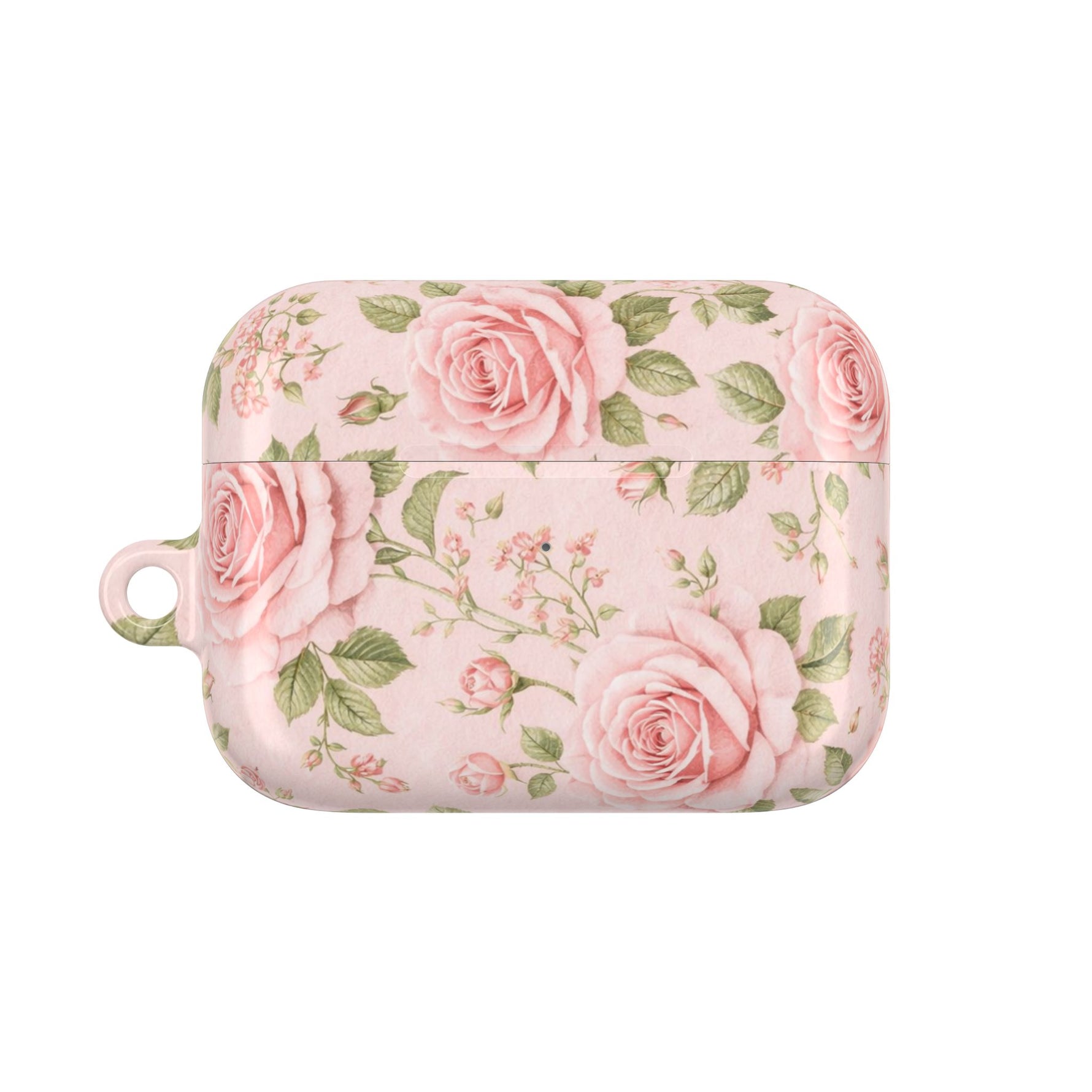 Floral Rose AirPod Case, Pink Vintage Rosebud Protective Cover - AirPods Pro Gen 2 / White / Glossy - Shamo's