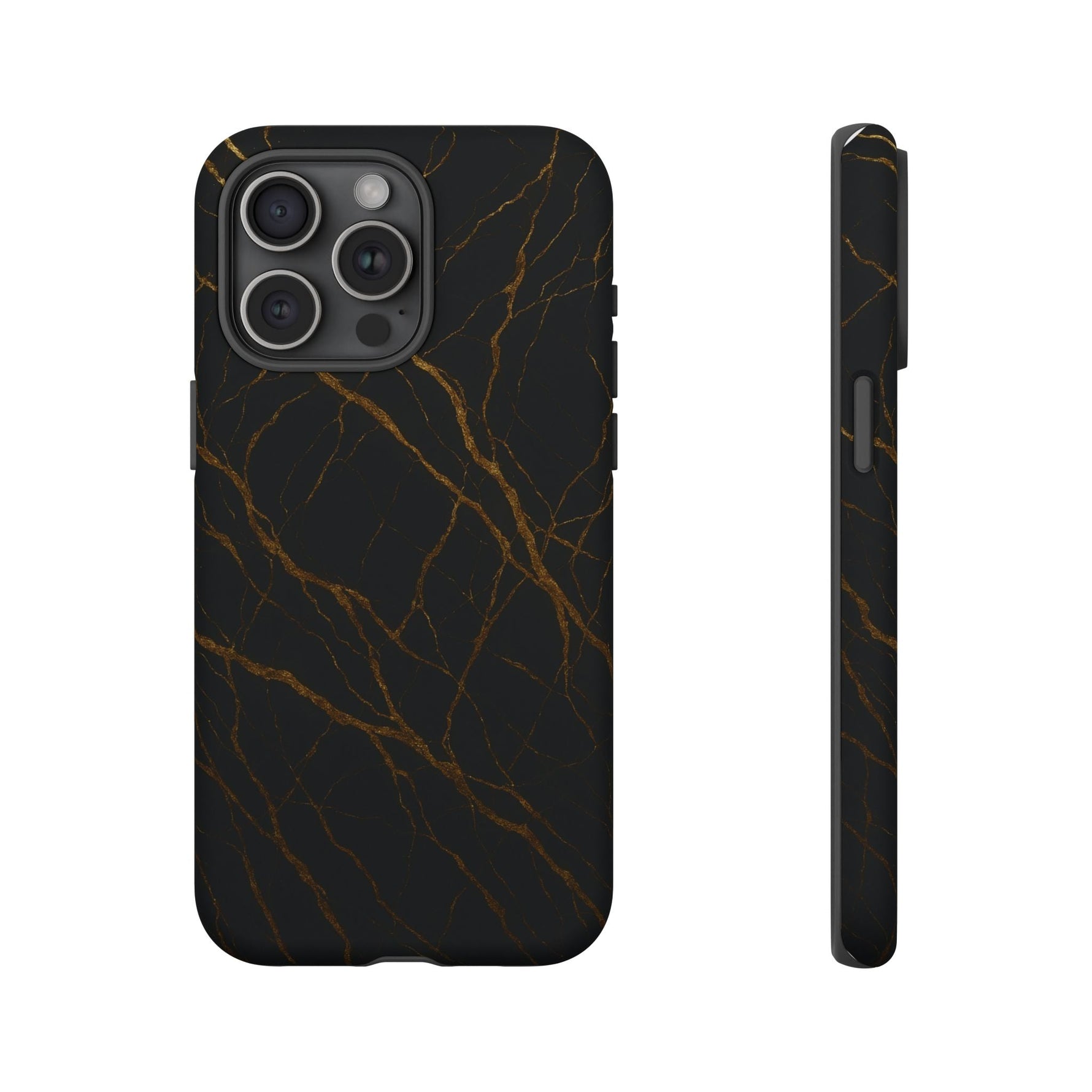 Black Marble Tough iPhone Case  Shamo's iPhone 15 Pro Max / Matte