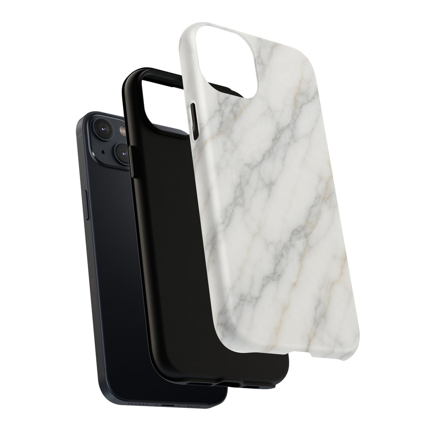 Classic White Marble iPhone Case with MagSafe
