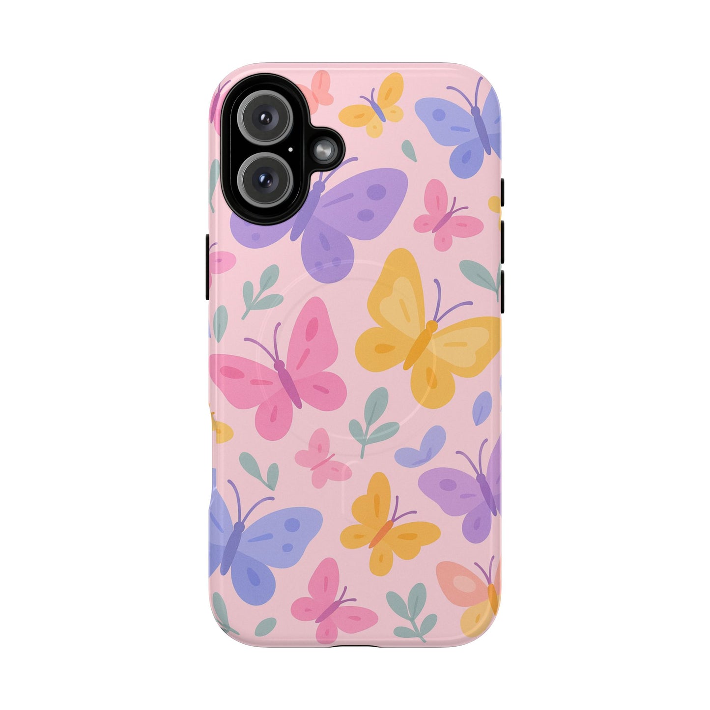 Butterfly Pattern Compatible with MagSafe Tough Magnetic Phone Case