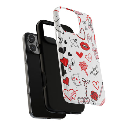 Love Doodle Tough iPhone Case (MagSafe compatible)