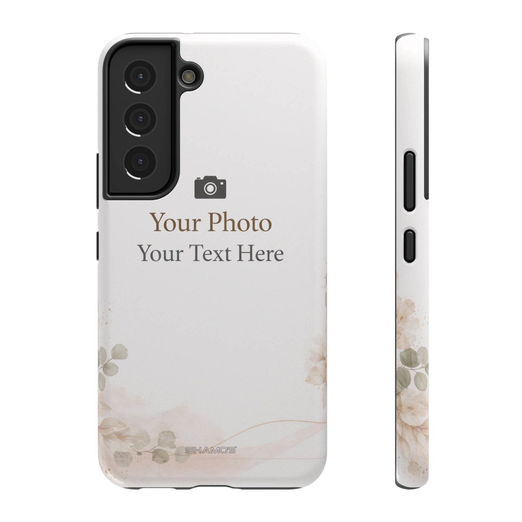 Personalizable Impact-Resistant Phone Case — Add Photo & Text - Samsung Galaxy S22 / Glossy / Without gift packaging - Shamo's