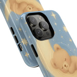 Sleepy Teddy Bear & Stars iPhone Case with MagSafe  Shamo's