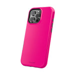 Neon Pink MagSafe Compatible Impact-Resistant Phone Case Hot Pink