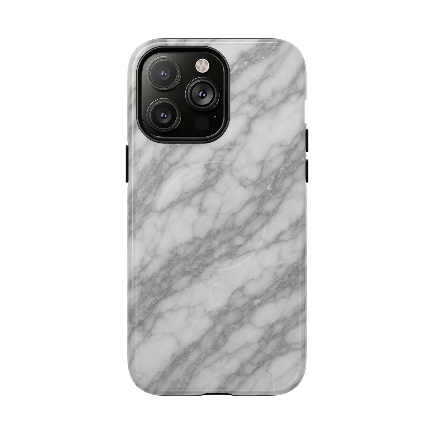 Silver Mist Marble iPhone Case with MagSafe - Shamo's
