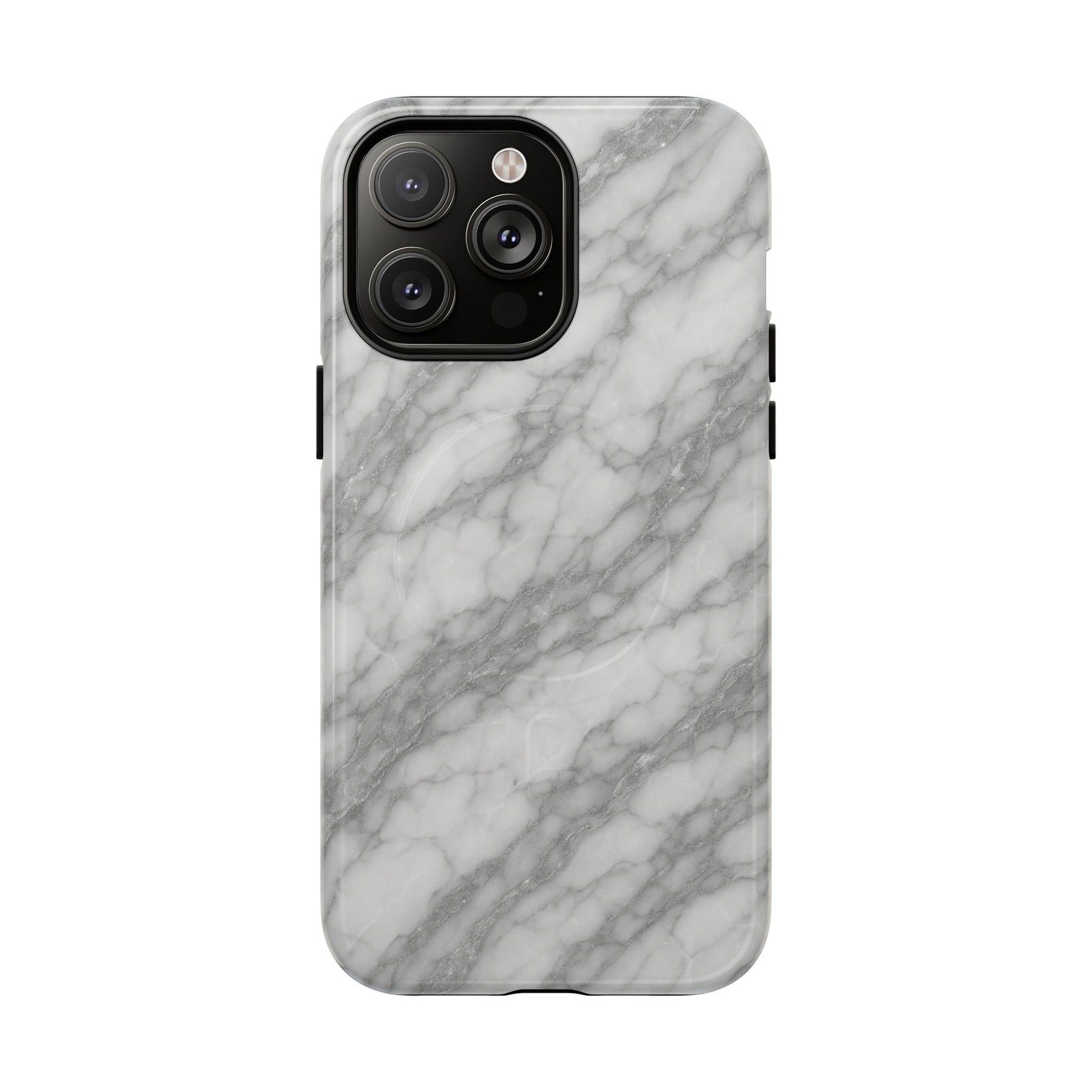 Silver Mist Marble iPhone Case with MagSafe - Shamo's