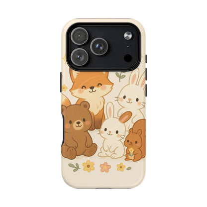 Forest Friends iPhone Case — Fox, Bear & Bunny Design. with MagSafe - Shamo's