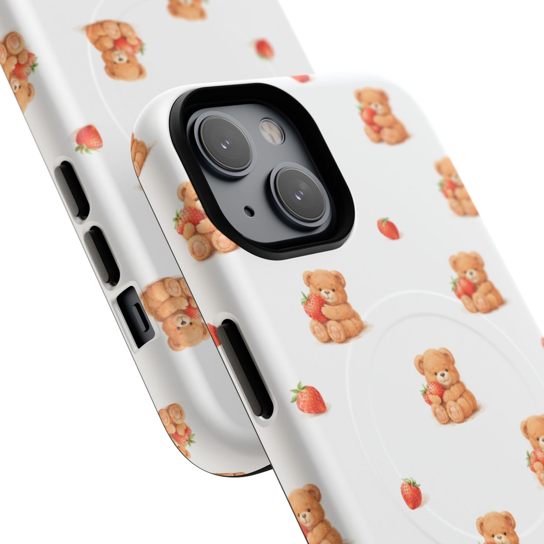 Strawberry Teddy iPhone Case with MagSafe
