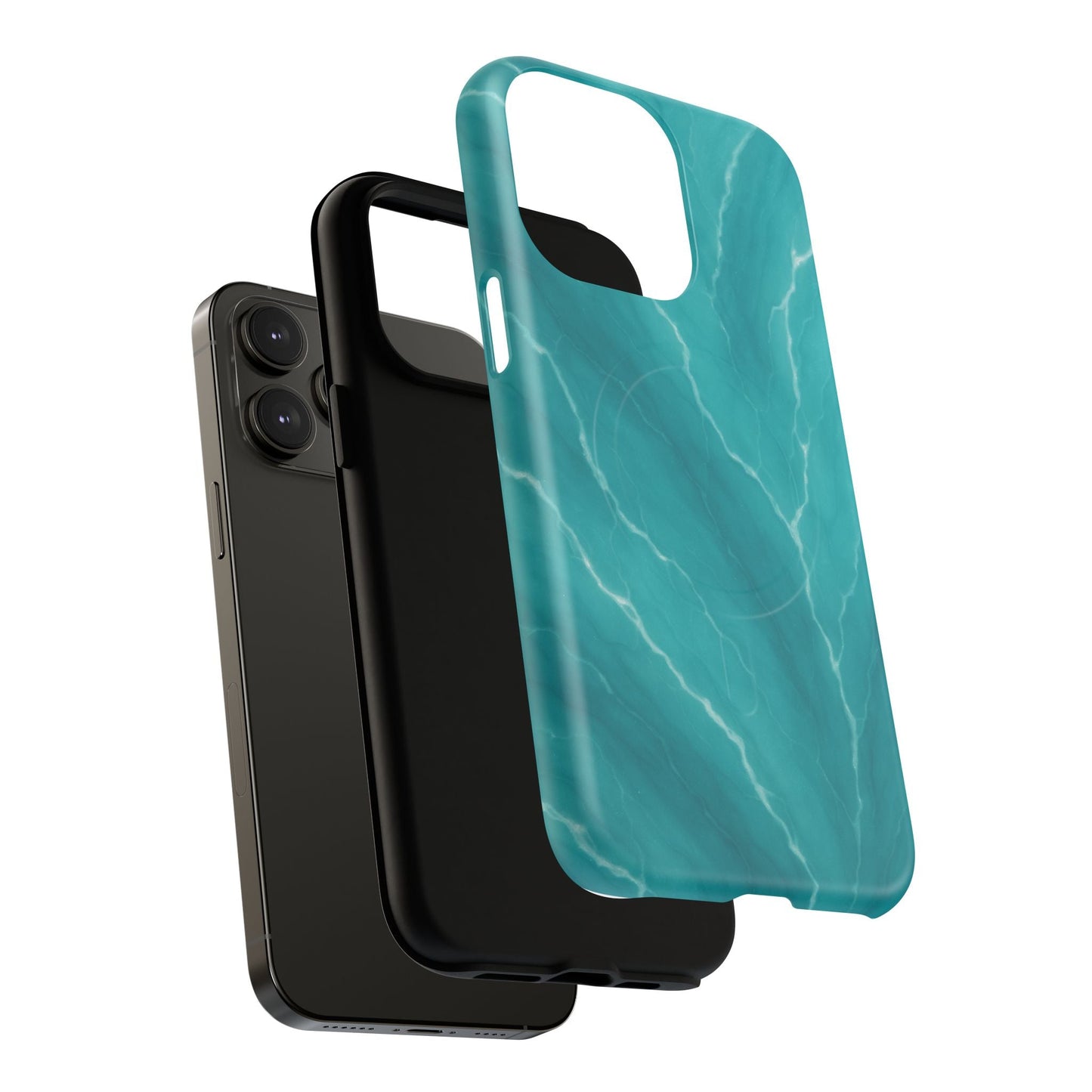 Ocean Aura Marble iPhone Case — MagSafe Compatible