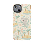 Australia Hand-Drawn Koala Beach iPhone Case — Cute Tropical Palm & Surf Print | with MagSafe  Shamo's iPhone 14 Plus / Matte