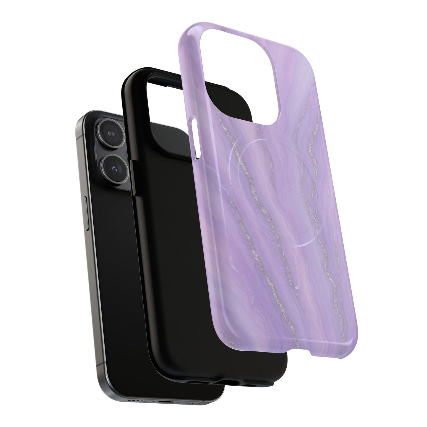 Lavender Marble iPhone Case with MagSafe - Shamo's