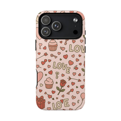 Sweet Love Pattern iPhone Case (MagSafe compatible)