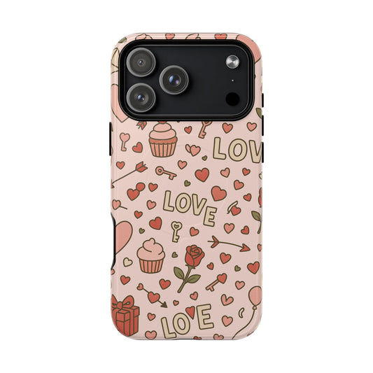 Sweet Love Pattern iPhone Case (MagSafe compatible)