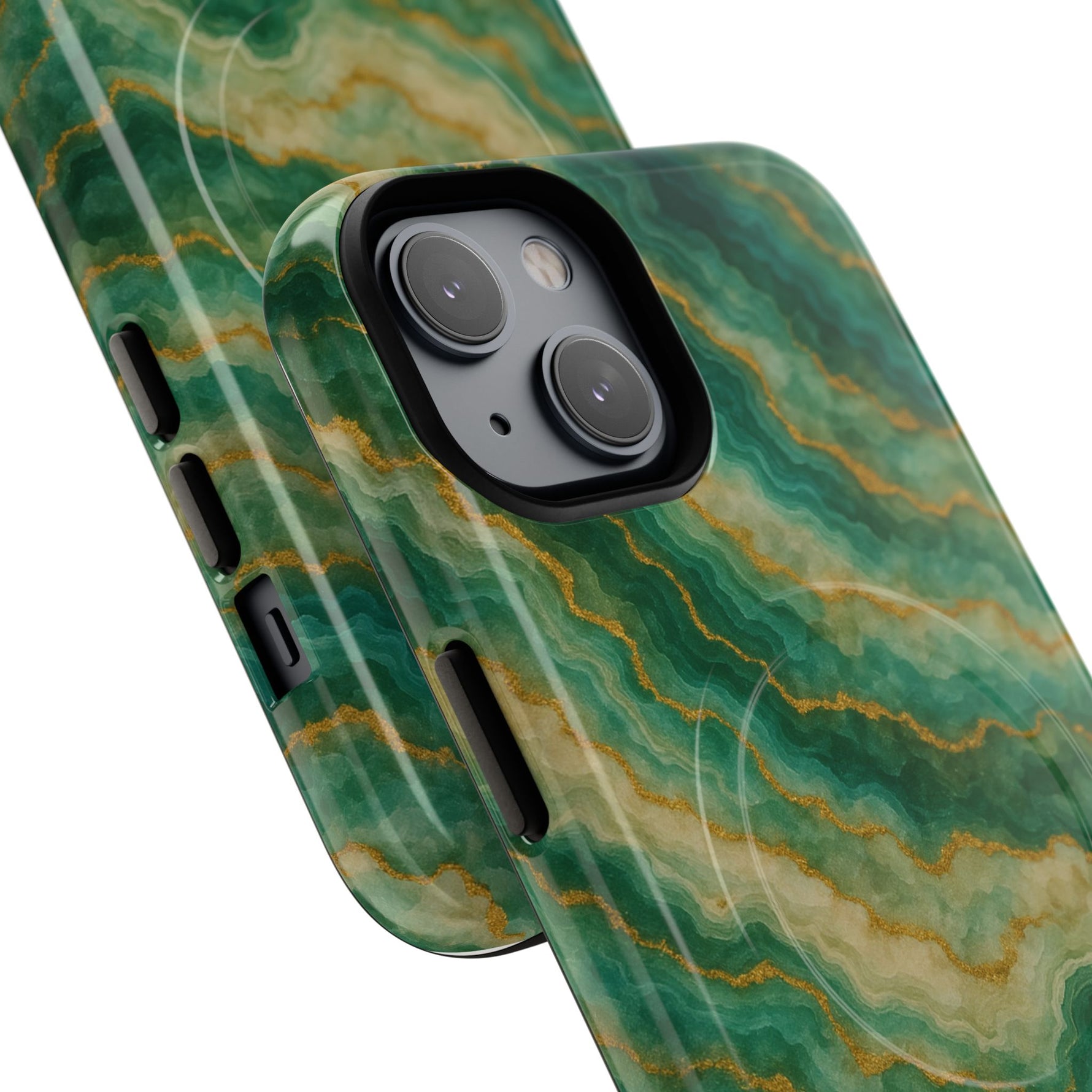 Green Marble iPhone Case with MagSafe - Shamo's