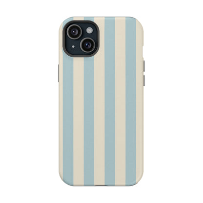 Blue Strips Pattern iPhone Case Compatible with MagSafe