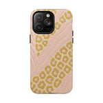Pink Gold Leopard iPhone Case compatible with MagSafe - Shamo's
