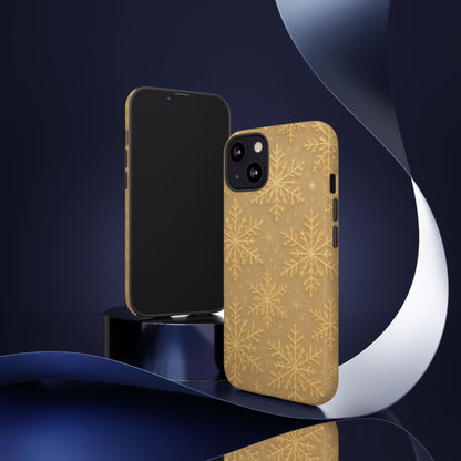 Golden Snowflake Holiday iPhone Case