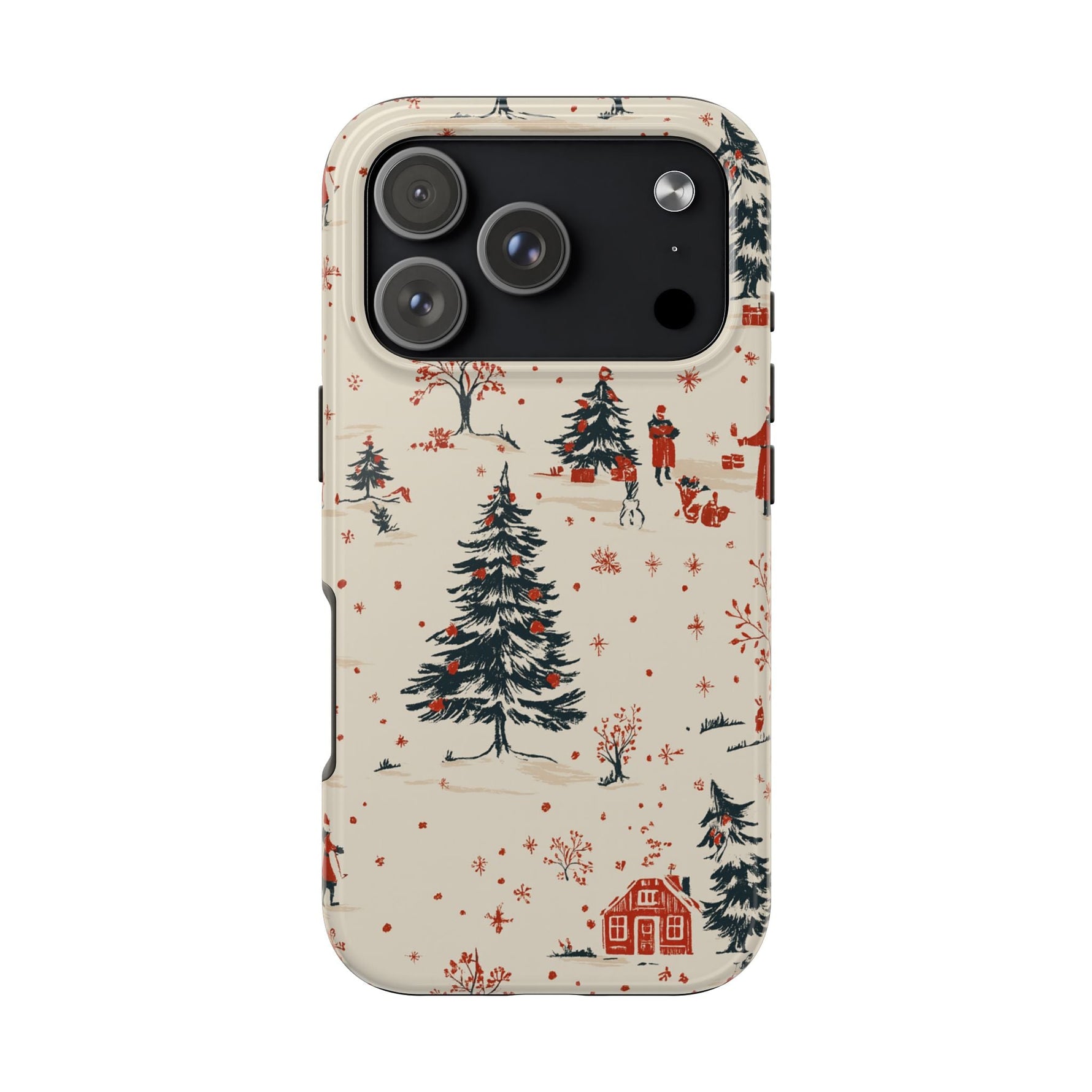 Winter Village Holiday Tough iPhone Case — Vintage Holidays & Snow Scene  Shamo's iPhone 17 Pro