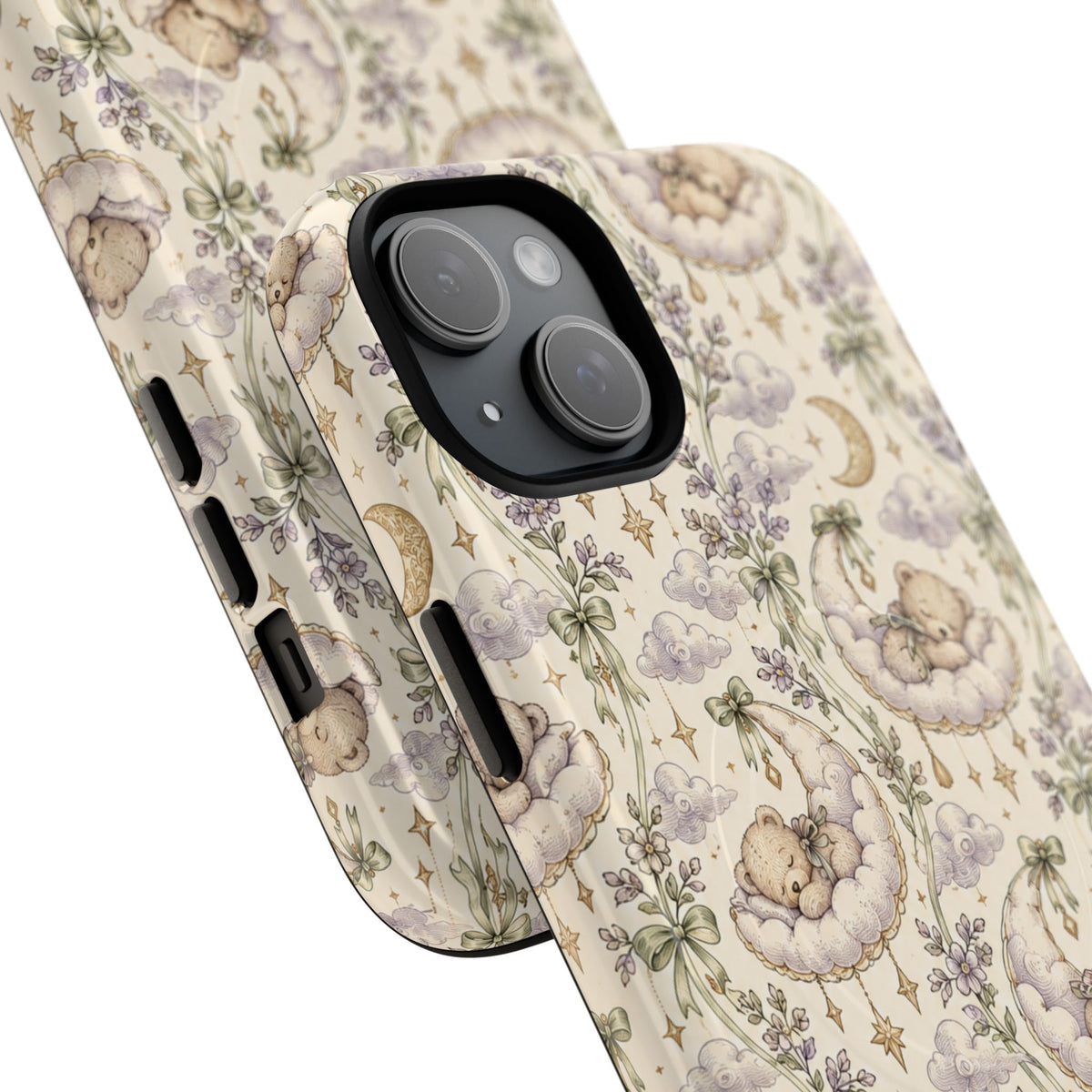 Dromerige wolkenknuffelbeer iPhone-hoesje met MagSafe