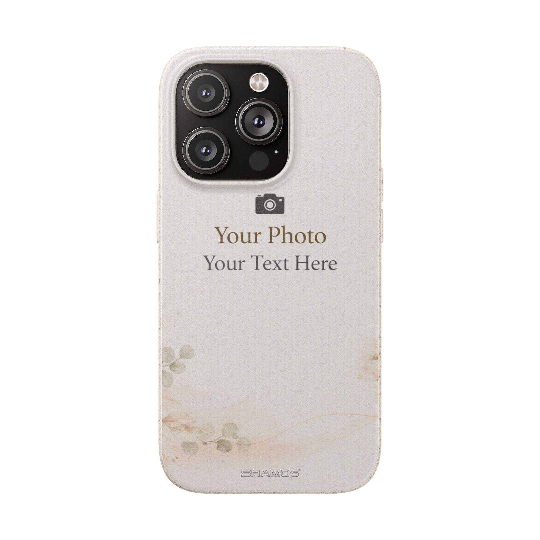 Personalizable Biodegradable Custom Phone Case | Add your own Photo and Text - iPhone 14 Pro - Shamo's