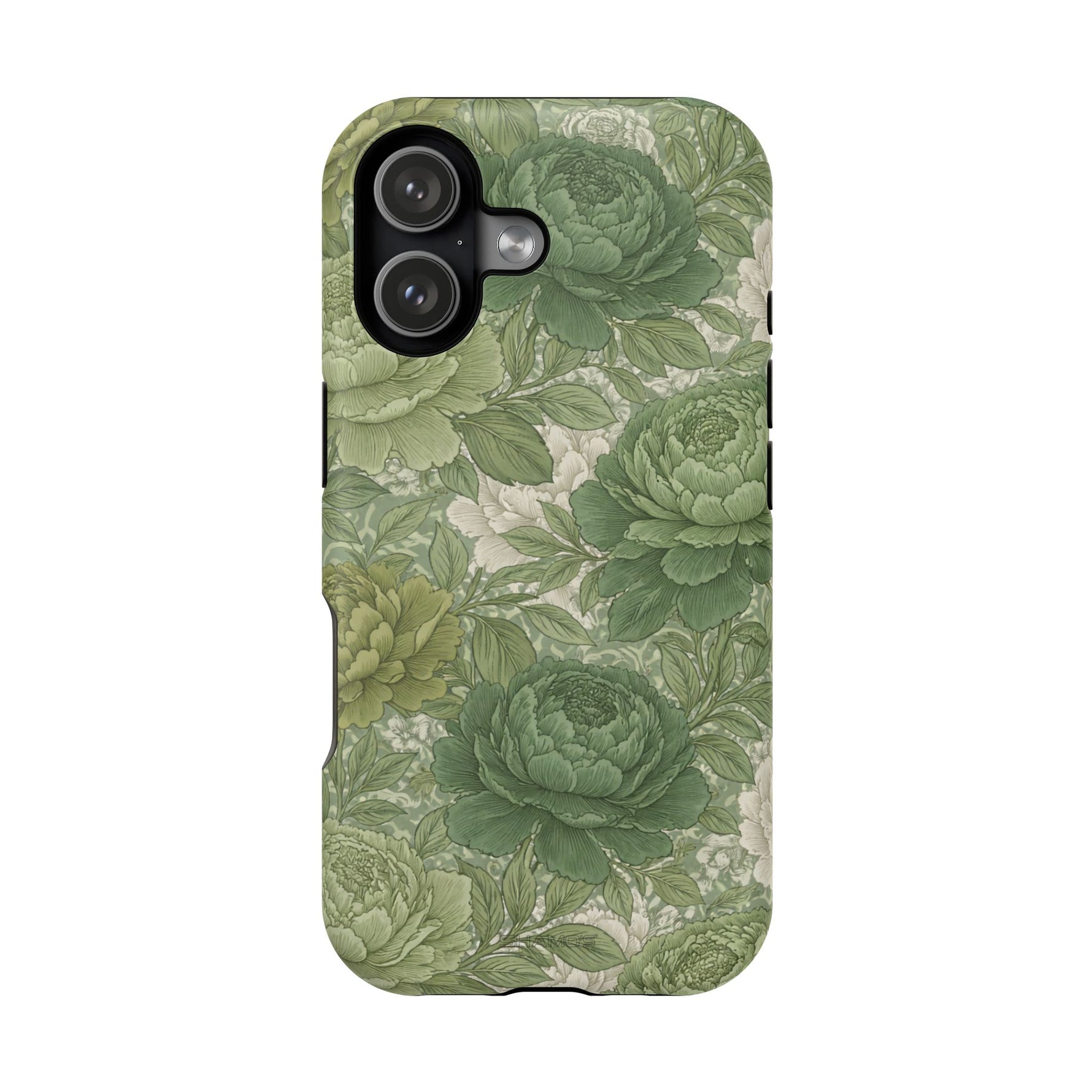 Green Succulent Floral Magnetic Impact-Resistant iPhone Case, MagSafe Compatible - iPhone 17 / Matte - Shamo's