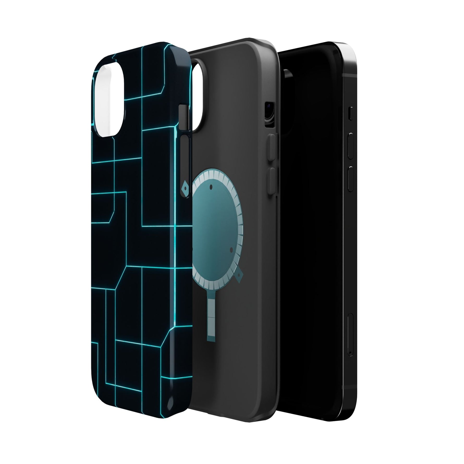 Neon Grid Magnetic Impact-Resistant iPhone Case | MagSafe compatible  Shamo's