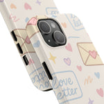 Pastel Love Letter Hearts Impact Phone Case  Shamo's
