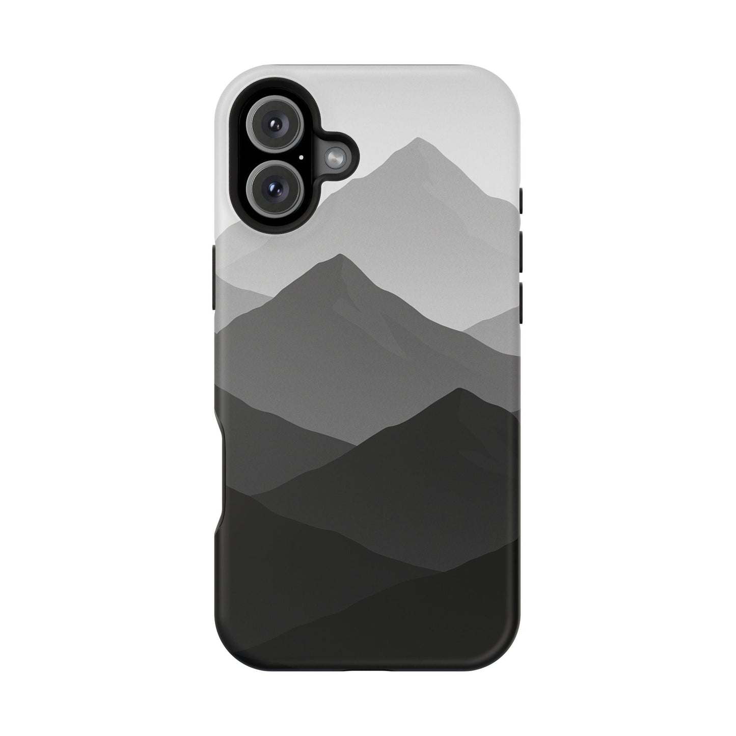 Monochrome Mountain Design iPhone Case | MagSafe  Shamo's iPhone 16 Plus / Matte