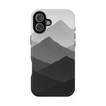 Monochrome Mountain Design iPhone Case | MagSafe  Shamo's iPhone 16 Plus / Matte