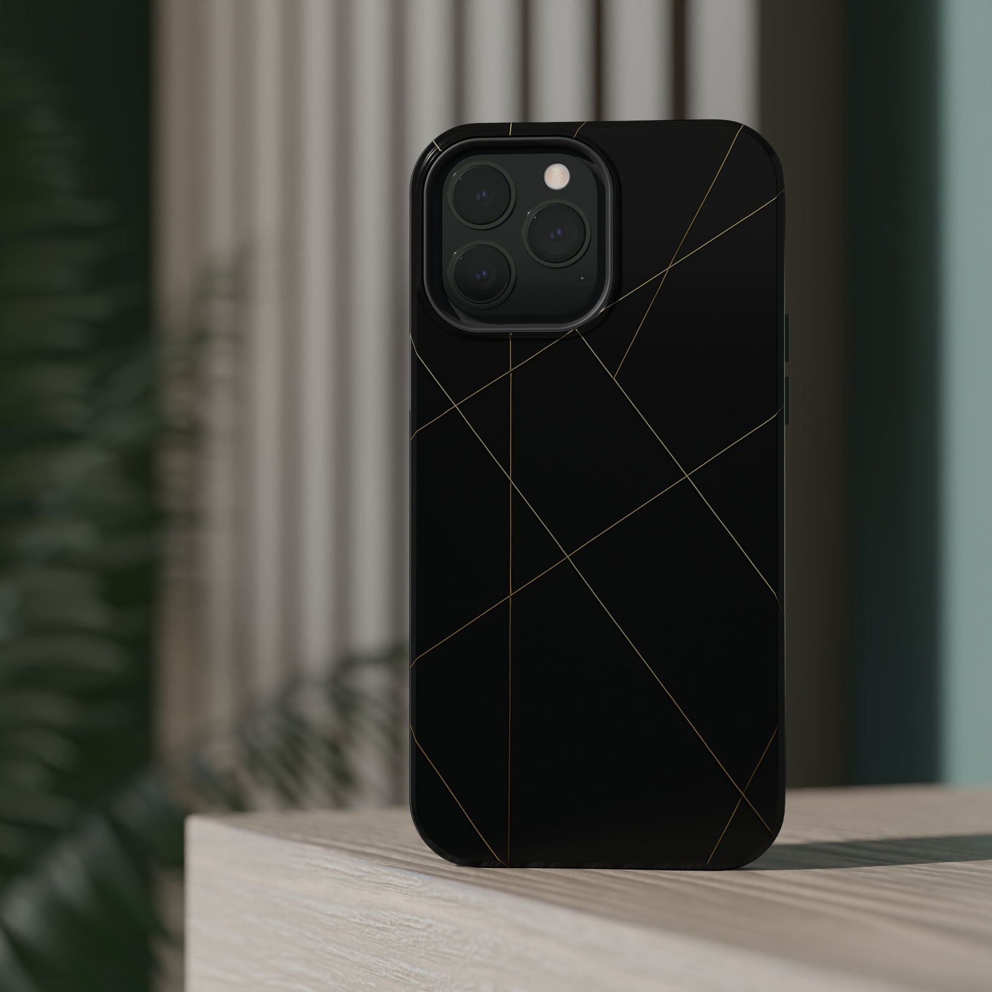 Black Geometric Design iPhone Case | MagSafe  Shamo's