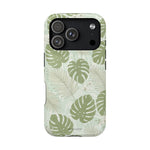 Tropical Monstera Phone Case, Impact-Resistant Magnetic iPhone Cover with MagSafe Compatibility