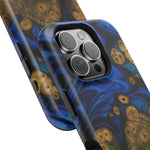 Blue Swirl & Burl Wood Impact iPhone Case | MagSafe compatible  Shamo's