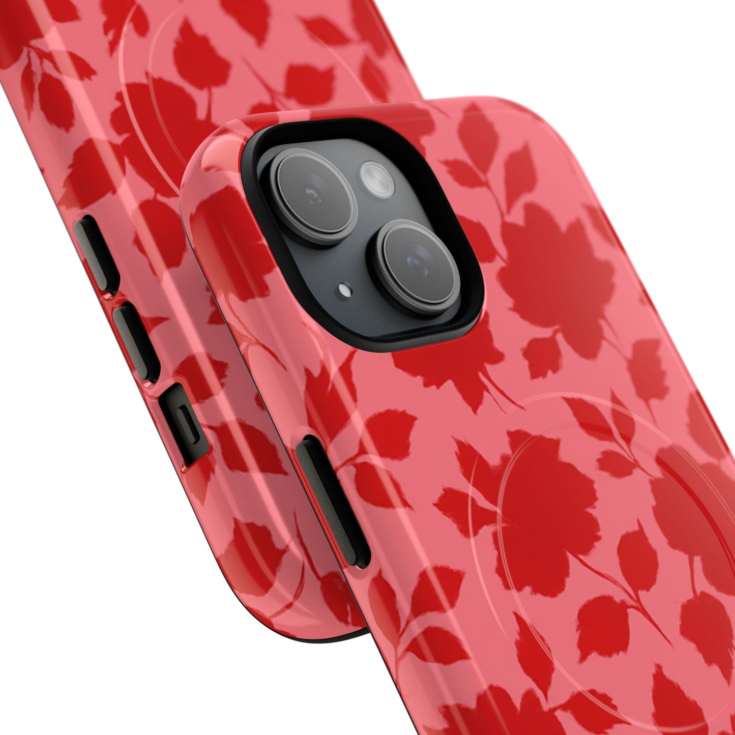 Red Floral Love iPhone Case (MagSafe compatible)