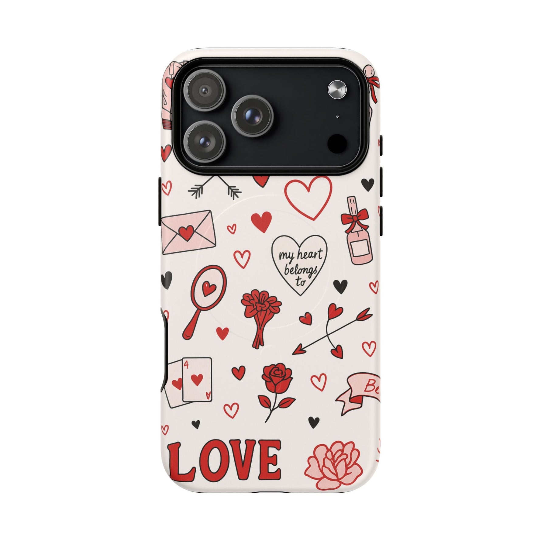 Romantic Love Doodle Tough iPhone Case (