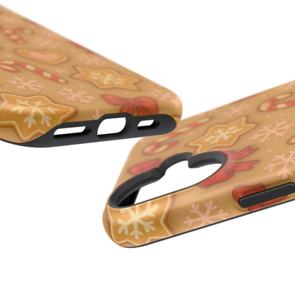 Candy Cane & Gingerbread Holiday iPhone Case — Impact-Resistant