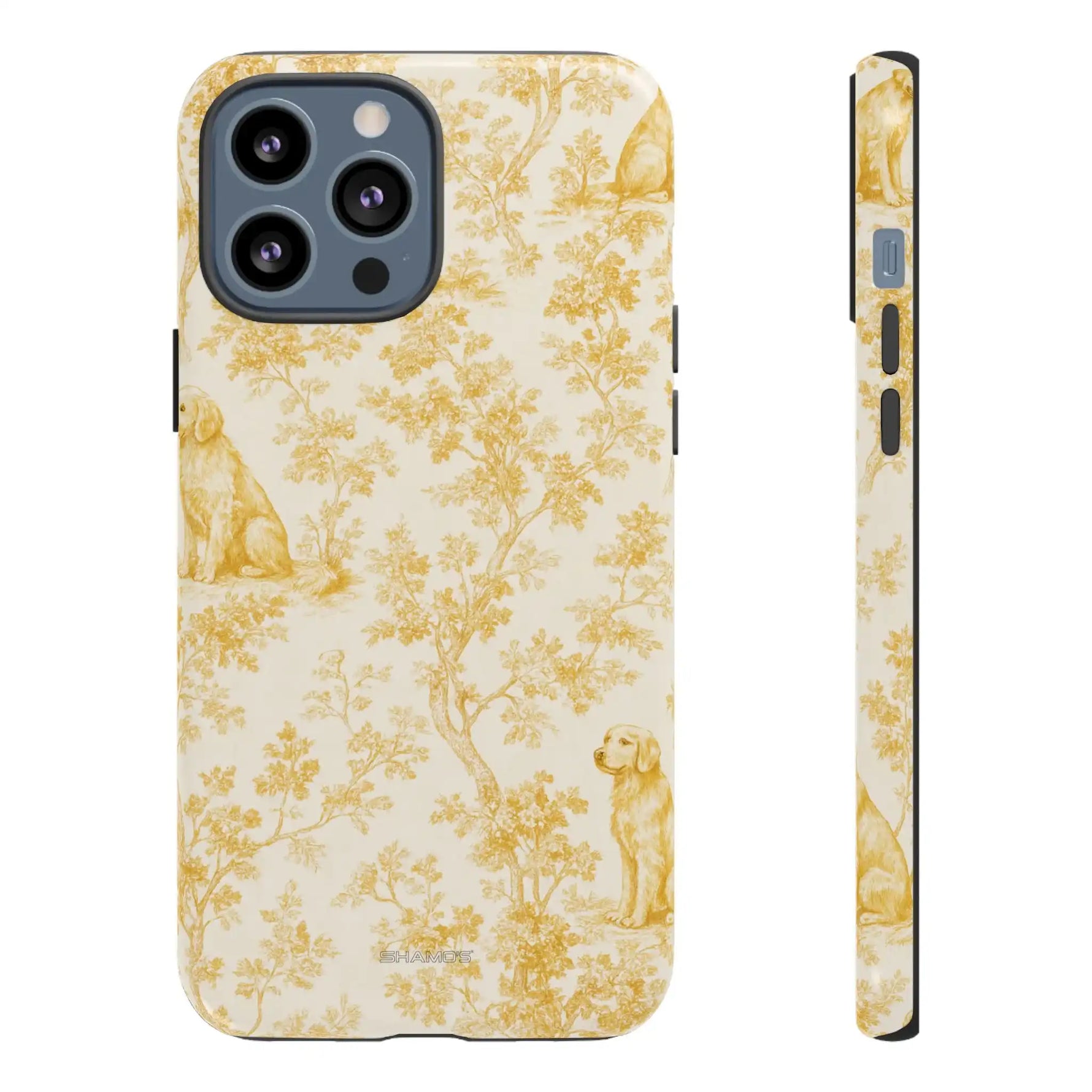 Golden Retriever Pattern Phone Case — Impact Resistant Tough Cases