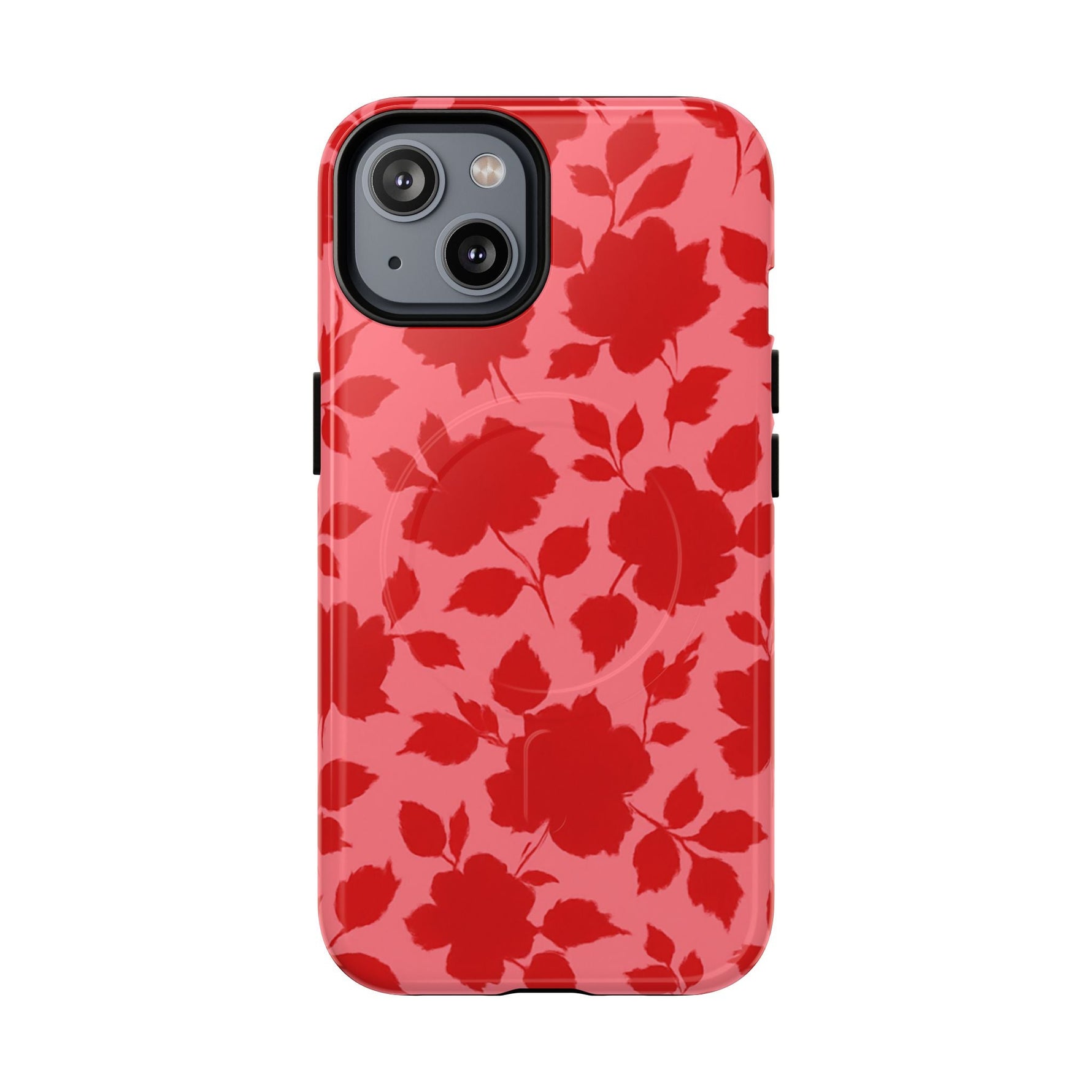 Red Floral Love iPhone Case (MagSafe compatible)  Shamo's iPhone 14 / Glossy