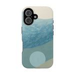 “Calm Over Chaos” Abstract Ocean Wave iPhone Case | MagSafe Compatible  Shamo's iPhone 16 / Glossy