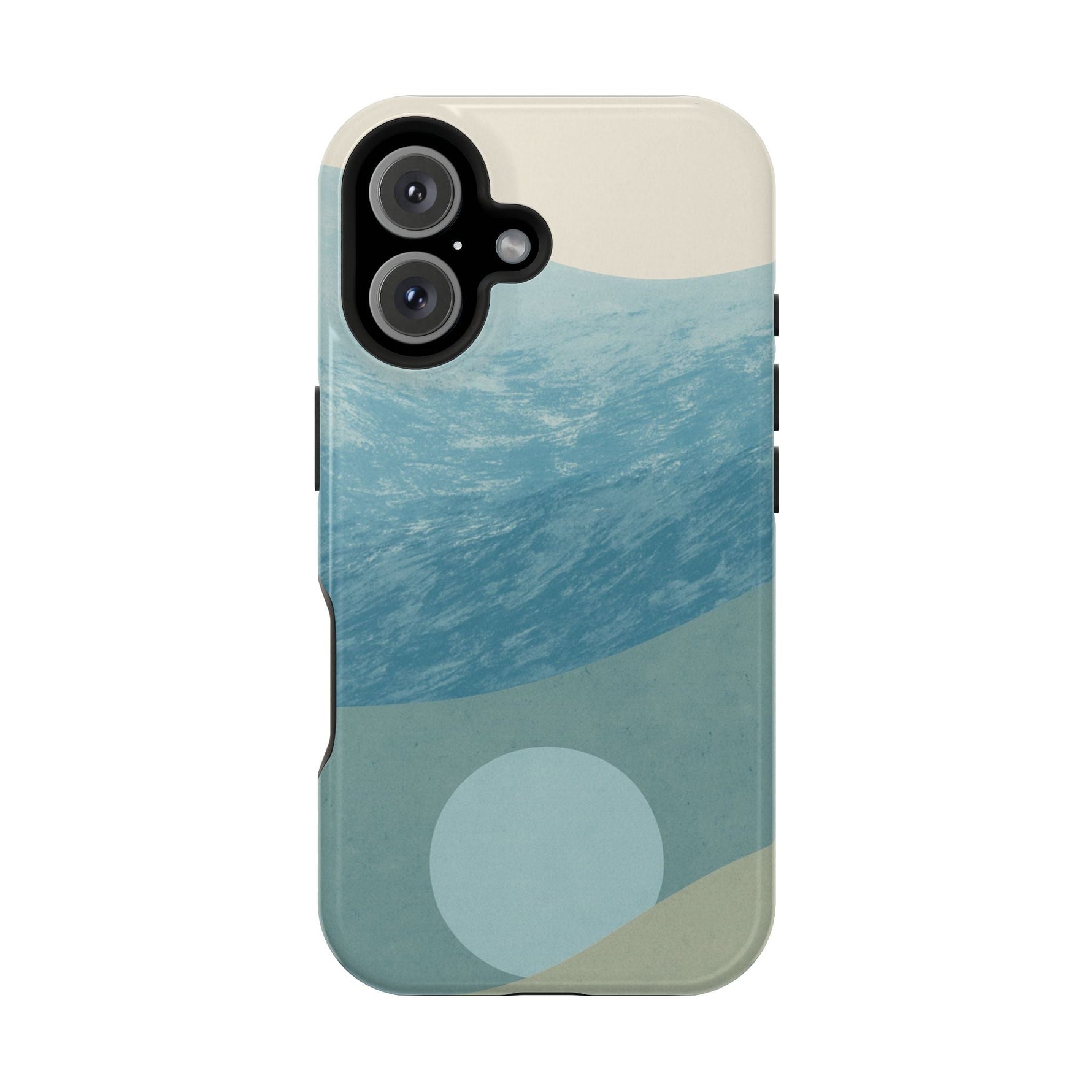 “Calm Over Chaos” Abstract Ocean Wave iPhone Case | MagSafe Compatible  Shamo's iPhone 16 / Glossy