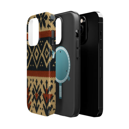 Nordic Knit Pattern MagSafe Impact-Resistant iPhone Case