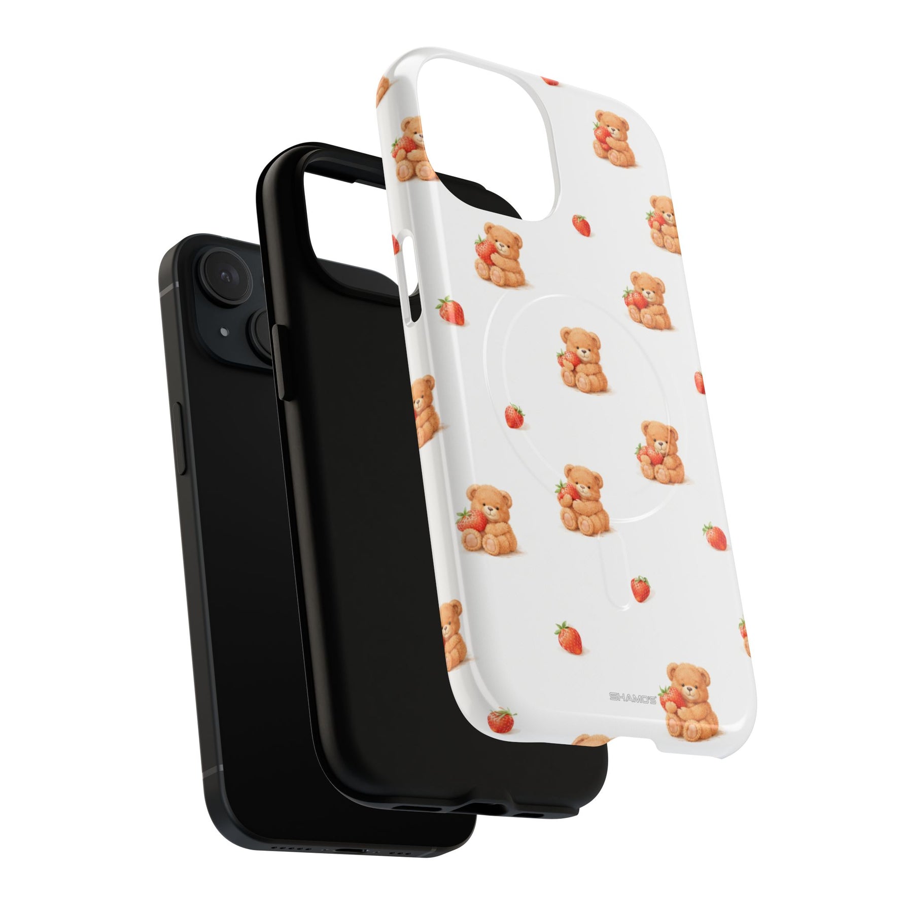 Strawberry Teddy iPhone Case with MagSafe
