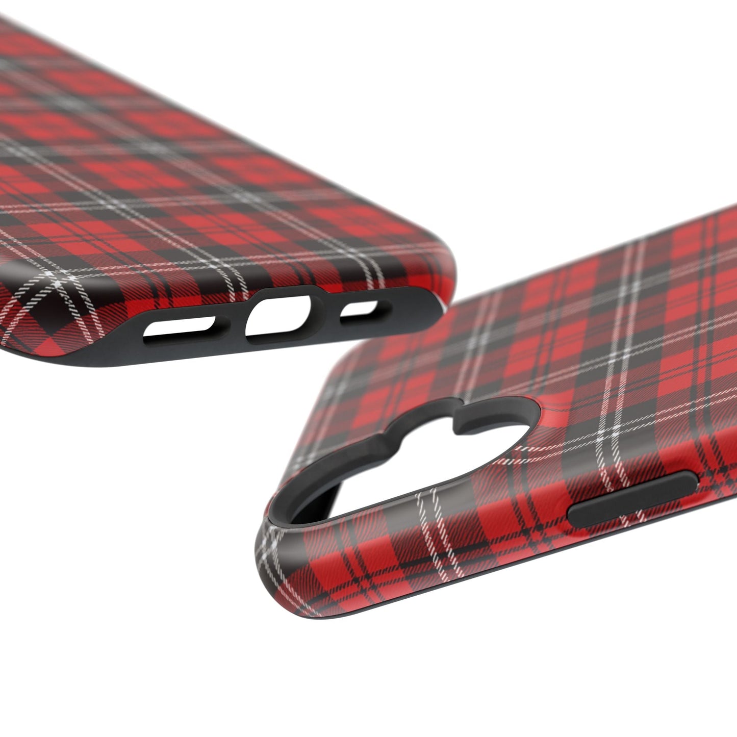 Red Tartan Plaid Impact-Resistant iPhone Case | MagSafe compatibility  Shamo's